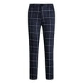 thumbnail image 2 of UTTOASFAY Men Pants Men Casual Fashion Button Zipper Closure Plaid Casual Pencil Pants Trousers, 2 of 4