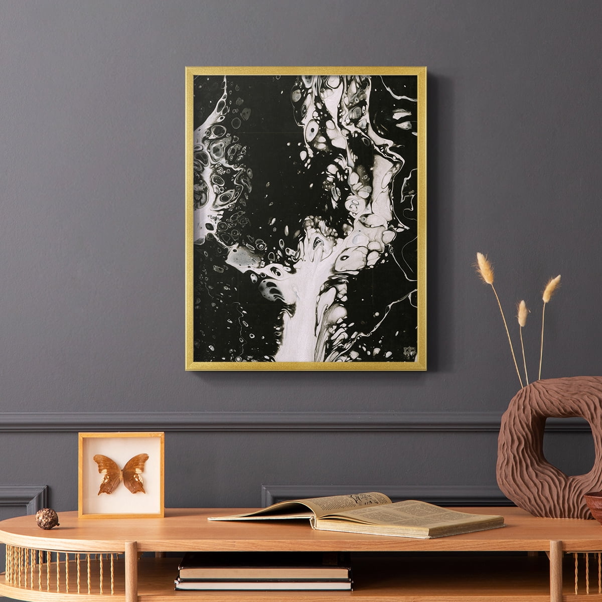C37 Framed Print in Gold Solid Wood Framed Print No Nail Hanging
