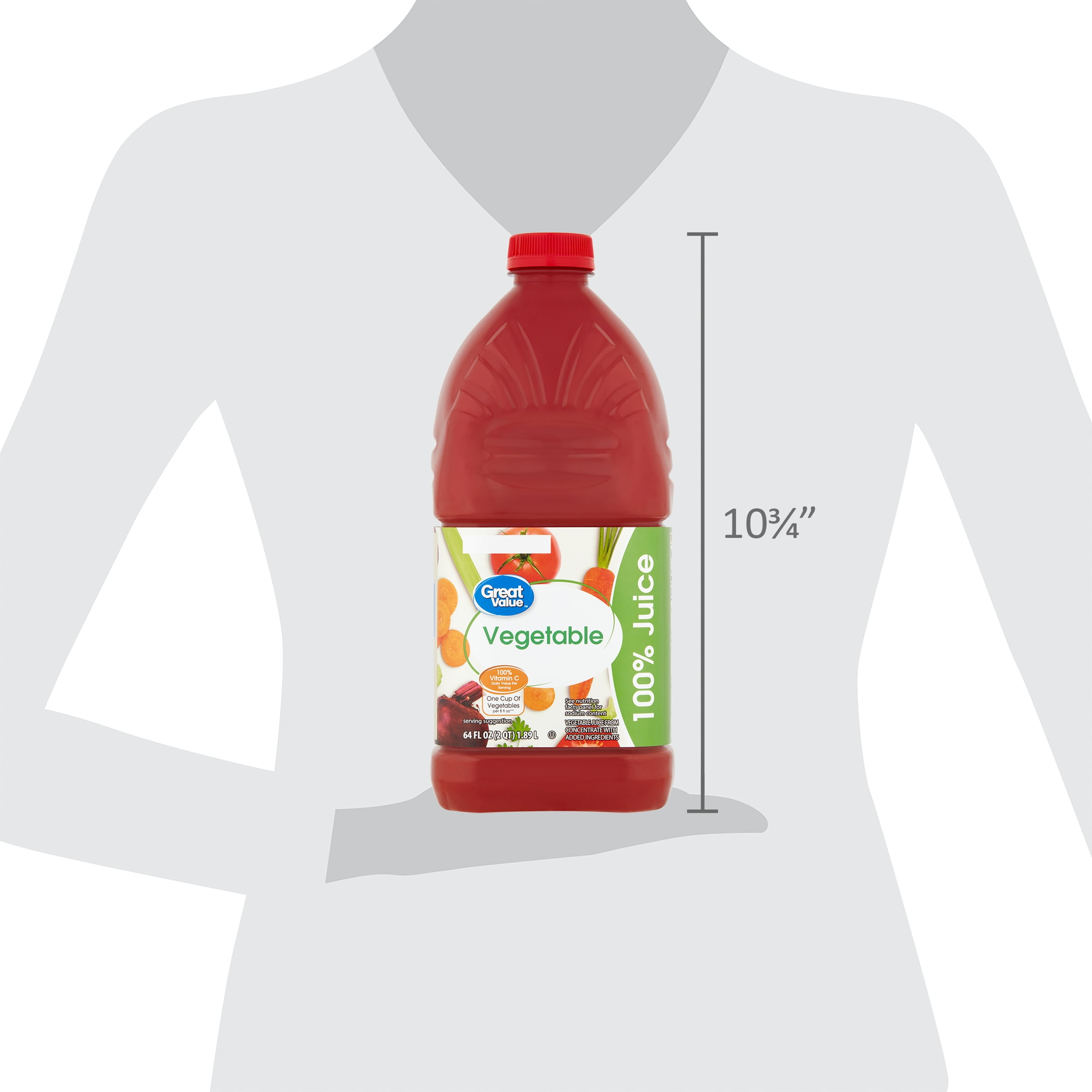 Great Value 100% Vegetable Juice, 64 fl oz