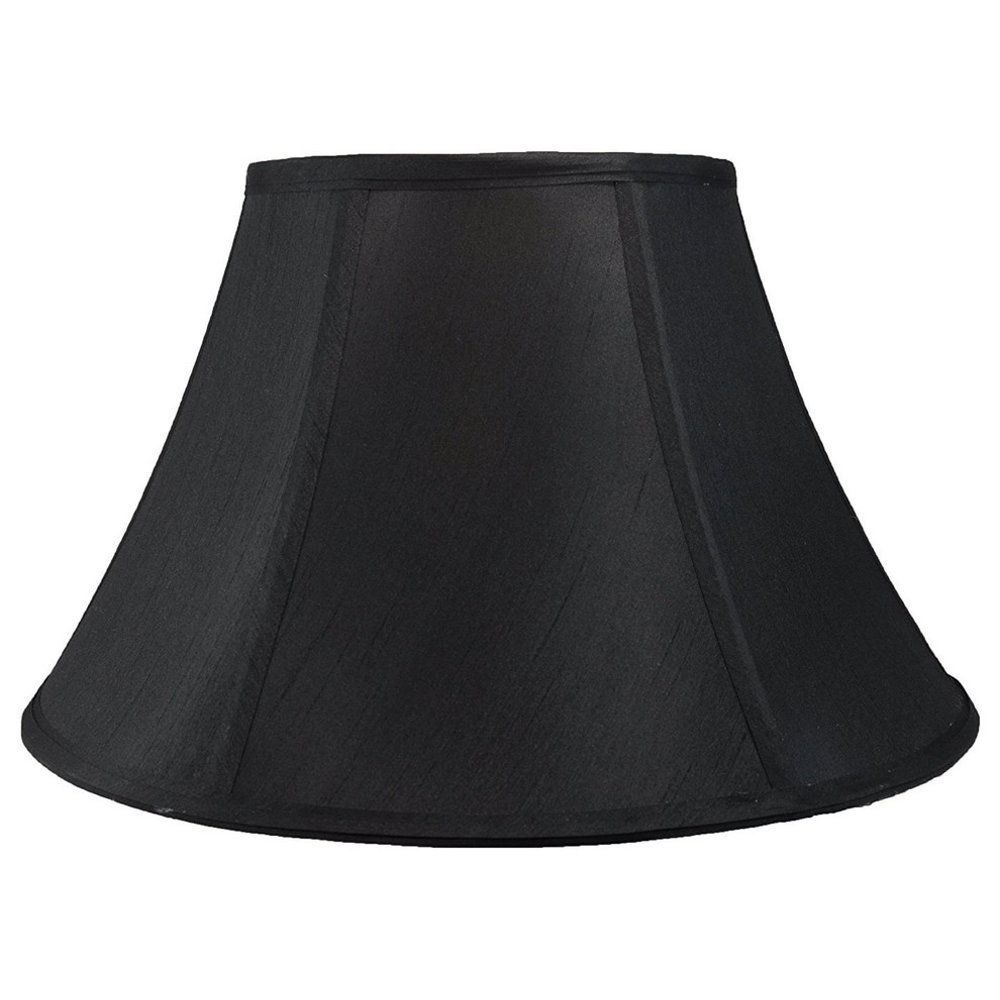 Urbanest Faux Silk Bell Lamp Shade, 8x16x10", Black
