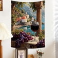 thumbnail image 4 of Grapes and Wine Red Wall Tapestry, Vintage Scenic Italian Countryside Design for Living Room and Dining Room Home Decor, 30 x 40 Inch, 4 of 6