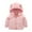 Pink, variant on Boys Winter Jacket Cute Bear Ears Hooded Coat Outerwear, Sizes 6-12M