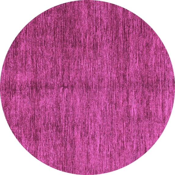 Ahgly Company Indoor Round Abstract Purple Modern Area Rugs, 7' Round