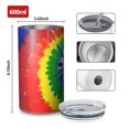 thumbnail image 4 of 20oz Coffee Tumblers Colorful Tie Dye Pattern Stainless Steel Vacuum Insulated Travel Tumbler Coffee Cups Mug with Lid and Straw with Cleaning Brush for Cold & Hot Drinks, 4 of 5