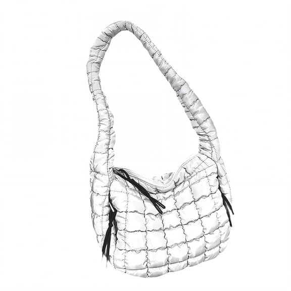 GASTROPOD Puffy Tote Bag,Multiple Wearing Styles Puffer Purse,Easy to Switch Backpack Style Puffy Bag,White