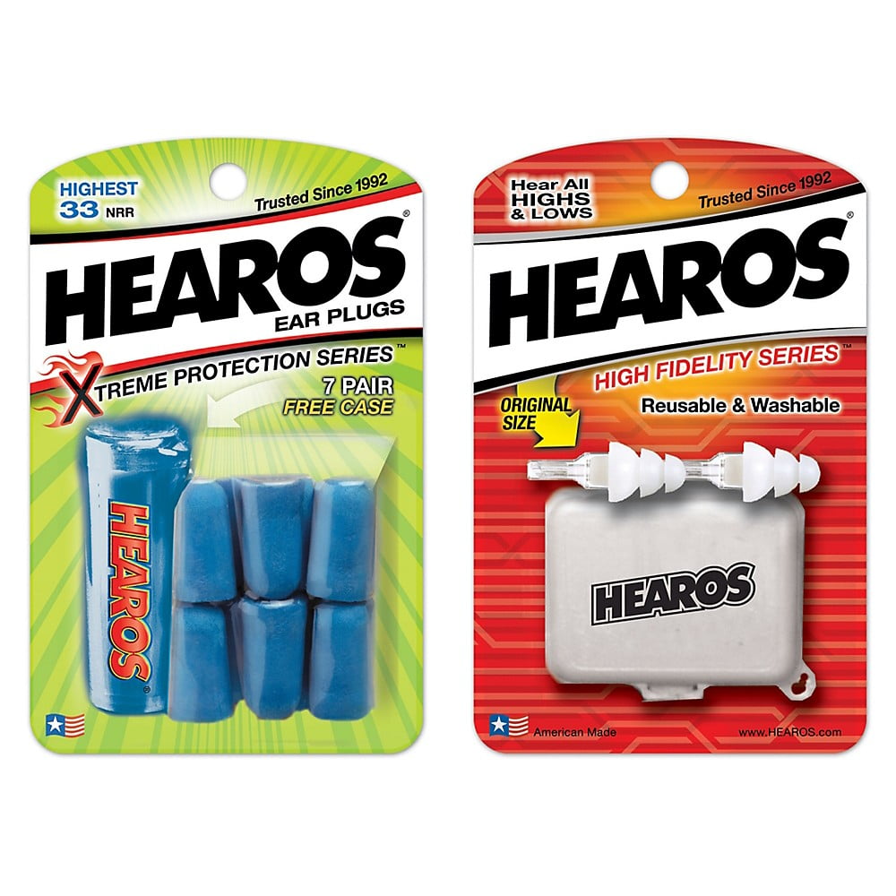 Hearos High Fidelity Ear Plugs with Xtreme Ear Plugs (7Pairs