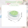 thumbnail image 2 of Uxcell Pigment Ink Pads for Stamps, 2 x 1.3 Inch Water-Based Pearlescent Washable Finger Ink Pads Drop Shape for Rubber Stamps, Embossing Craft, Wood, Clay, DIY Card Making, Green, 2 of 6