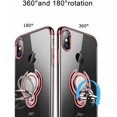 thumbnail image 4 of Conçu pour iPhone Xs MAX Coque Transparente 6.5 Mince Anneau Réglable à 360° en TPU Souple Anti-Rayures Antichoc Protection Contre les Impacts pour Support de Voiture Magnétique, 4 of 7