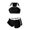 White, variant on Ticikt Bikini Swimsuit, Womens Two-Pieces Color Bikinis Set Flat Swimsuit Split Bathing Suit U-Neck Wide Straps Swimwear with Zipper,Color:Green,Size:XXL