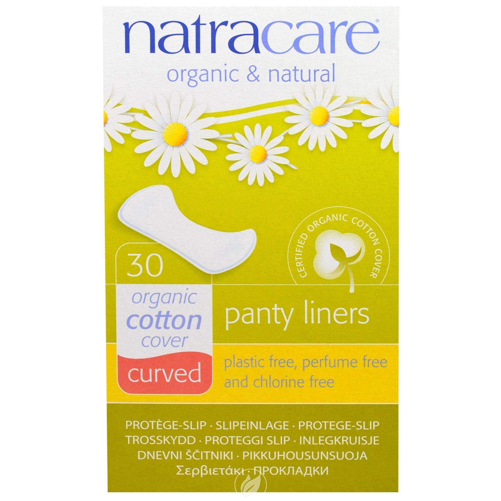 Panty Shields Curved, 30 Count by Natracare, Pack of 2