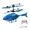 Blue, variant on Crash Resistant Remote Control Aircraft Induction Helicopter Dual-mode Suspended Drone Toy with Lighting