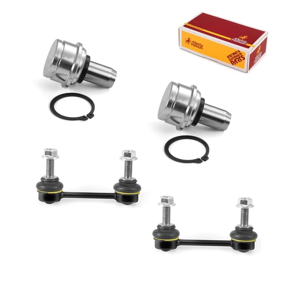 Metrix Premium Chassis Parts - 4 PC Front Sway Bar Stabilizer End Link & Front Upper Ball Joint Kit Fits 10-14 Ford Econoline Van (Mexico), 08-22 E-350 Super Duty, K750322, K80196