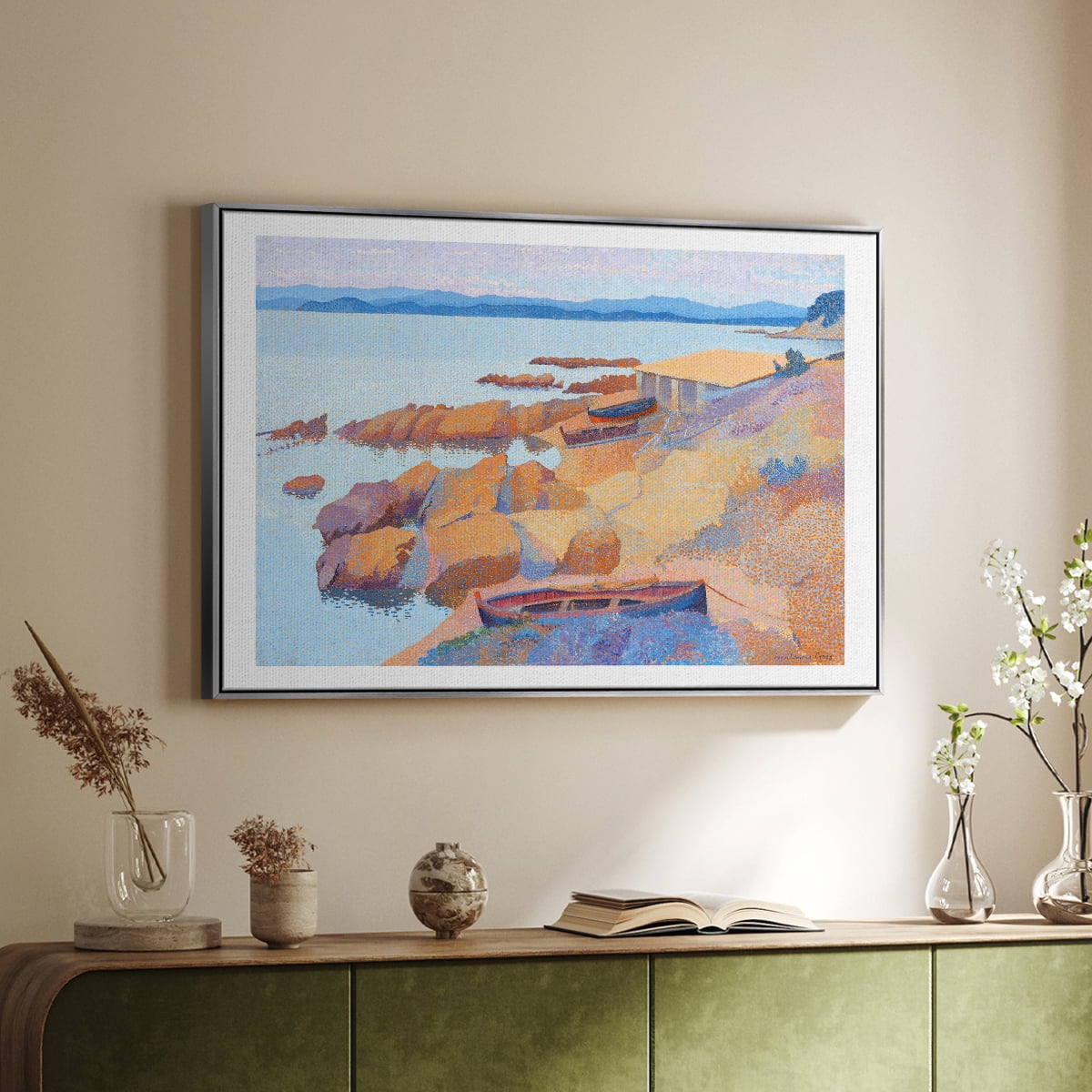 Vintage Landscape-CXXIX By Wexford Home Framed in Silver Wood Gallery Wrapped Canvas 17 in. x 25 in.