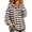 A Brown, variant on Casual Striped Hooded Sweatshirt for Women, V-Neck Drawstring, Loose Oversized, Lazy Style, Long Sleeved Outerwear Black S