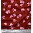 thumbnail image 1 of Soimoi Cotton Jersey Fabric Magnolia Floral Decor Fabric Printed Yard 58 Inch Wide, 1 of 3