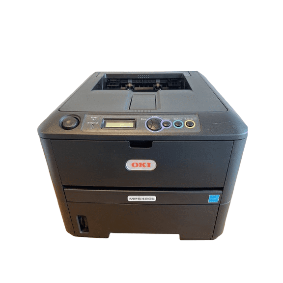 Restored Oki Data MPS420b Mono Network Laser Printer – 30 PPM, Duplex, High-Capacity 14K Page Toner