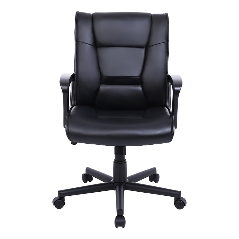 Realspace® Rezzi Vegan Leather Mid-Back Manager Office Chair