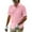 Pink, variant on Men's Casual Short Sleeve Linen Shirt Lightweight Breathable Shirts