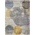 thumbnail image 2 of Addison Rugs Chantille Indoor/Outdoor Transitional Circles Gray Machine Washable Rectangle Rug, 9' x 12', 2 of 8