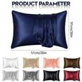 thumbnail image 2 of Satin Pillowcase for Hair and Skin, Super Soft and Cooling Similar to Silk Pillow Cases with Envelope Closure, Gift for Women Men(20"x36" Standard Size), 2 of 8