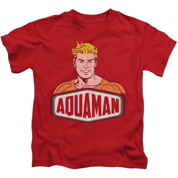 Dco - Aquaman Sign - Juvenile Short Sleeve Shirt - 4