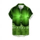 thumbnail image 3 of Camisas casuales Camisa de playa con trébol verde de la suerte Blusas hawaianas de moda para hombres Ropa personalizada de talla grande Camisetas de manga corta para hombre, 3 of 5