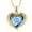 Gold/Blue, variant on Crystal Heart Cremation Jewelry for Ashes Holder Urn Necklace for Ashes of Loved One -Always on my mind forever in my heart