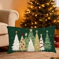 thumbnail image 4 of Christmas Throw Pillow Covers, 12''x20'' Christmas Tree Print Soft Linen Pillow Cases for Christmas Winter Holiday Sofa Bed Decor, 4 of 6