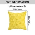 thumbnail image 5 of Daisy Decorative Pillow Covers Pack of 2 Cute Floral Embroidery Covers Flower Pattern Cushion Covers for Couch Living Room Yellow 20" x 20", 5 of 5