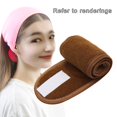 thumbnail image 1 of SPA Diadema Facial Antideslizante Ajustable Estiramiento Sudor Lavable Cabeza Suave Paño de Toalla de para atención de Yoga D - color marrón Salvador diademas faciales, 1 of 7