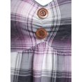 thumbnail image 3 of Camiseta Talla Extra Túnica a Cuadros Manga Larga Rosegal  Mangas largas de talla grande, 3 of 5