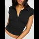 thumbnail image 5 of de Corta con Cuello en V y Botones para Mujer Negro XL, 5 of 8