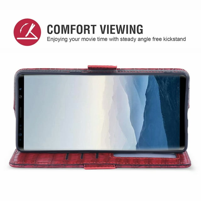 Mobile Phone Cover for Samsung Galaxy S6edge Plus, Stand Function And Card Holder Red
