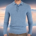 thumbnail image 2 of JTieacloth Pullover Casual Sweater Autumn And Winter Men's Sweaters Sweater Casual Solid Color Pullover Men(Blue), 2 of 6