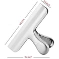 thumbnail image 4 of 8 Pack Stainless Steel Clips Grips for Chip Bags, 4 inch Width, Danzix Durable Paper Seal Tool for Coffee Food Bread Bags, Kitchen Home Usage - Sliver, 4 of 5