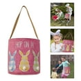 thumbnail image 6 of Rovga Non-woven Easter Basket Decoration Rabbit Bow Storage Basket Portable Bucket, 6 of 9