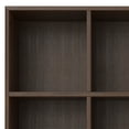 thumbnail image 4 of Simpli Home Harper 43 inch x 42 inch Solid Wood Mid Century Modern Low 6 Cube Storage with Drawers in Walnut Brown, 4 of 14