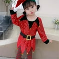 thumbnail image 5 of Gelikeya Girls Christmas Dresses Size 4-5 Party Wear Kids School Performance Funny Clothes Soft Comfortable Christmas Santa Reindeer Outfits (X03 Red, 4-5 Years), 5 of 8