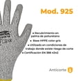 thumbnail image 3 of Guantes de seguridad anticorte Grendil Nivel 5 poliuretano en palma y dedos Talla 05, 3 of 5