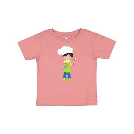 

Inktastic Boy Baking Boy With Green Apron Brown Hair Gift Baby Boy T-Shirt