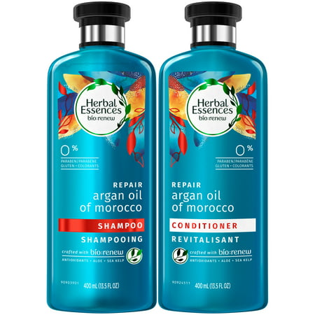 Herbal Essences Bio:renew Argan Oil of Morocco Shampoo and Conditioner Bundle Pack, 13.5 Fluid Ounces Each (Pack of (Best Hair Repair Shampoo And Conditioner)
