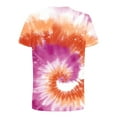 thumbnail image 3 of Dvprdro Men's Tie Dye Short Sleeve T-shirts Fashion Trendy Crew Neck Pullover Tops Casual Gym Sport Workout Tee Hot Pink XXXXL, 3 of 5