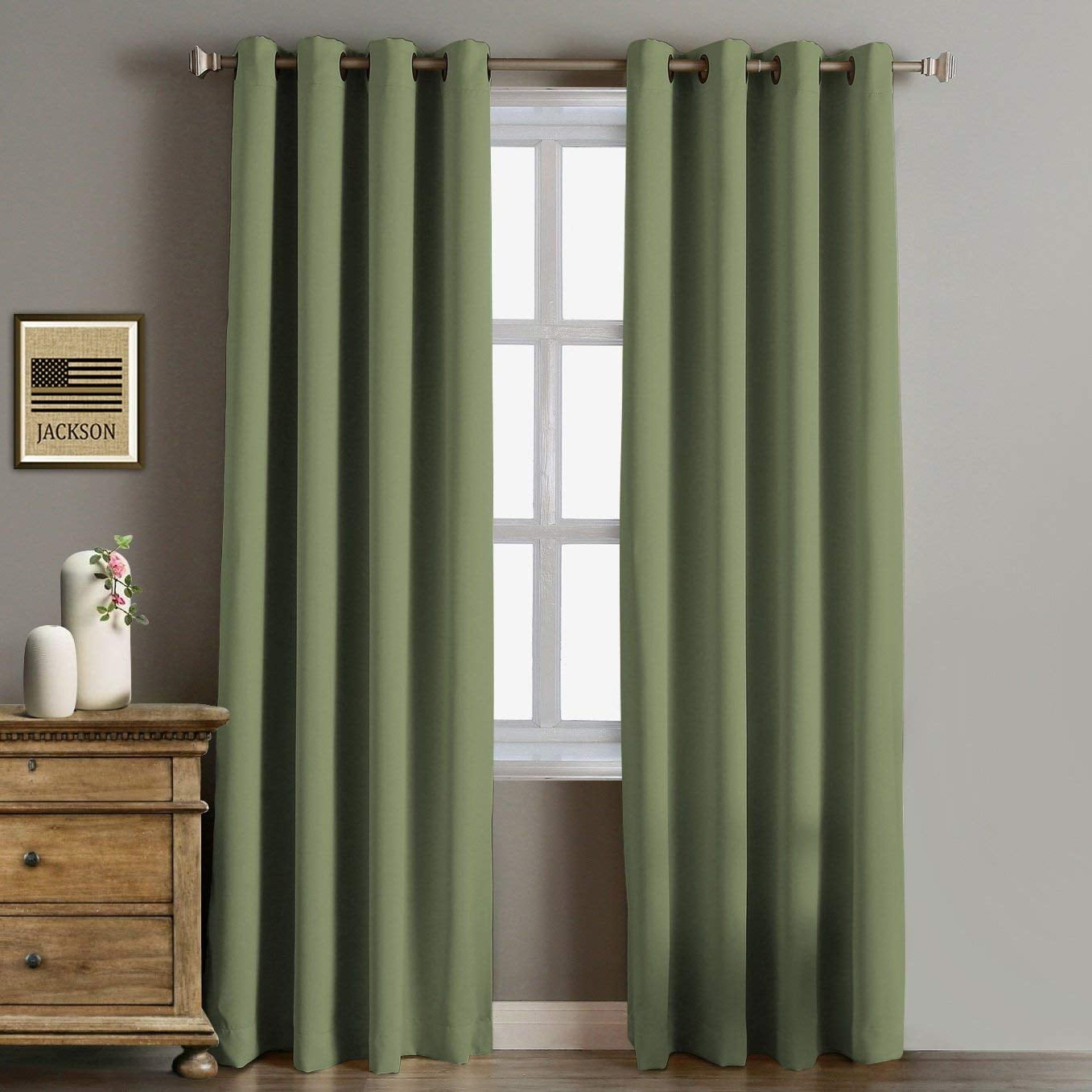 Rose Home Fashion RHF Funtion Curtain-Blackout curtains 96 inch,Bedroom