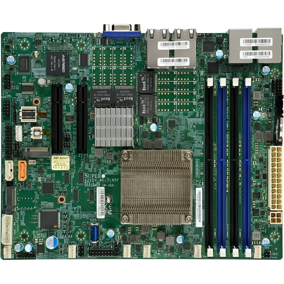 Supermicro A2SDV-8C-TLN5F Motherboard Intel Atom processor C3708 8-Core, SoC, up to 256GB Reg ECC DDR4-2133MHz, 4 10GbE Intel X557, 2 SATA3 ports