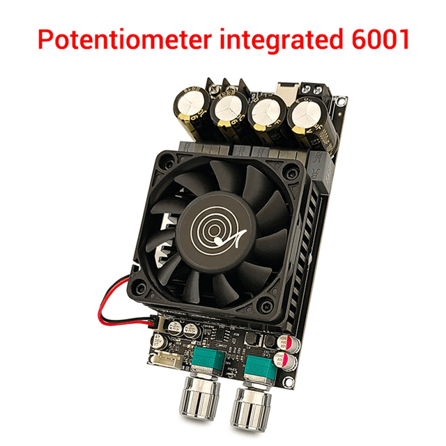 -6001 Digital Power Amplifier Board 2.1 Channel 600W Subwoofer TPA3225 Bluetooth Amplifier Module with Shielded Wire B