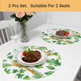 thumbnail image 5 of Green Botanical Round 13 Inch Placemats Set of 2, Spring Ivy Ferns Leaves Plants HeatResistant Non Slip Place Mats for Dining Table, Wipeable Braided Kitchen Table Mats for Housewarming, 5 of 9