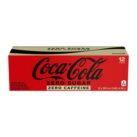 Coca-Cola Zero Sugar Zero Caffeine 355mL Can, 12 Pack, 12 x 355mL