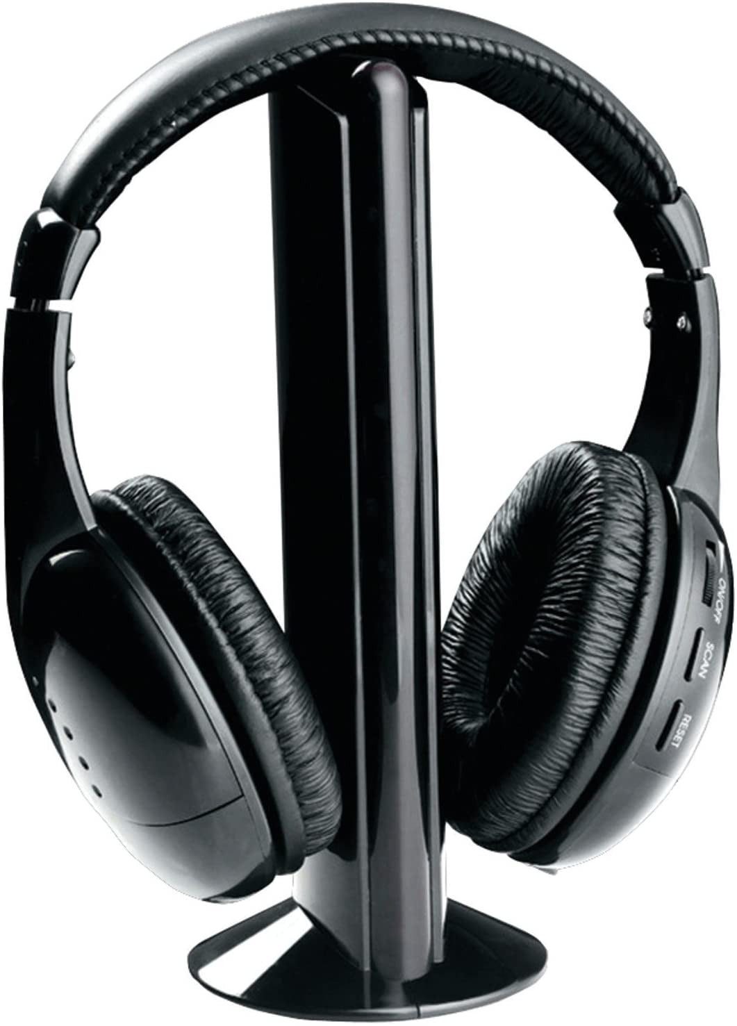 Wireless Over Ear Headset with FM 3.5MM Jack for TV Gaming PC Microphone Volume Control Plug Play Walmart