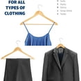thumbnail image 5 of 10Pack Quality Wooden Hangers - Slightly Curved Hanger Set - Solid Wood Coat Hangers with Stylish Chrome Hooks - Heavy-Duty Clothes, Jacket, Shirt, Pants, Suit Hangers, 5 of 6