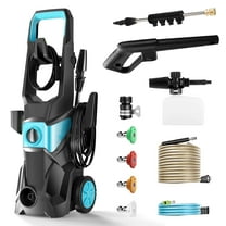 Electric Pressure Washer, 3000PSI Max 2.4 GPM Power Washer with 32 ft Hose, 4 Quick Connect Nozzles, Foam Cannon, Suitable for Clean Cars, Patios, Driveways, Fences, Pool